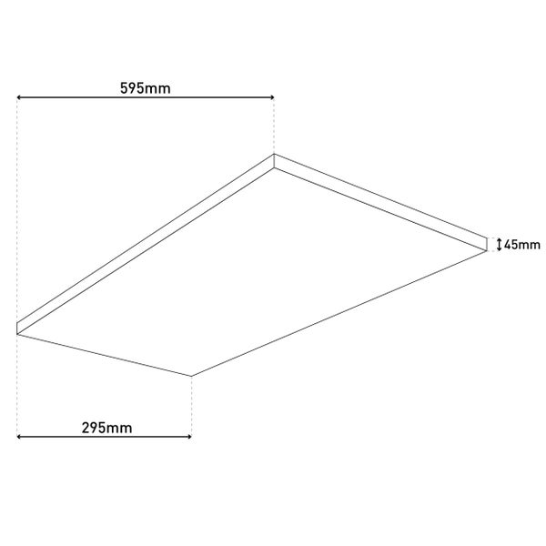 LED Panel-Deckenleuchte CARENTE Länge 59,5 cm, rahmenlos, viele Funktionen, aus Metall und Kunststoff, weiß, integrierte LEDs