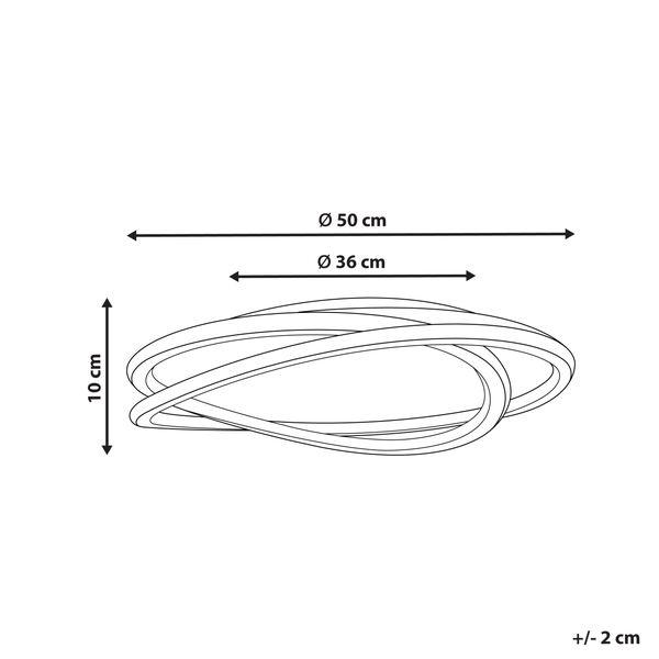 LED Deckenlampe LEYLAN mit Dimmer Weiß