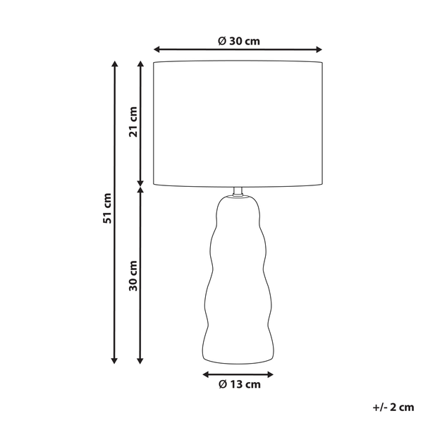 Tischlampe VILAR Keramik Schwarz