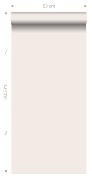 Origin Wallcoverings Tapete Uni Crême-Weiß - 53 cm x 10.05 m - 345701