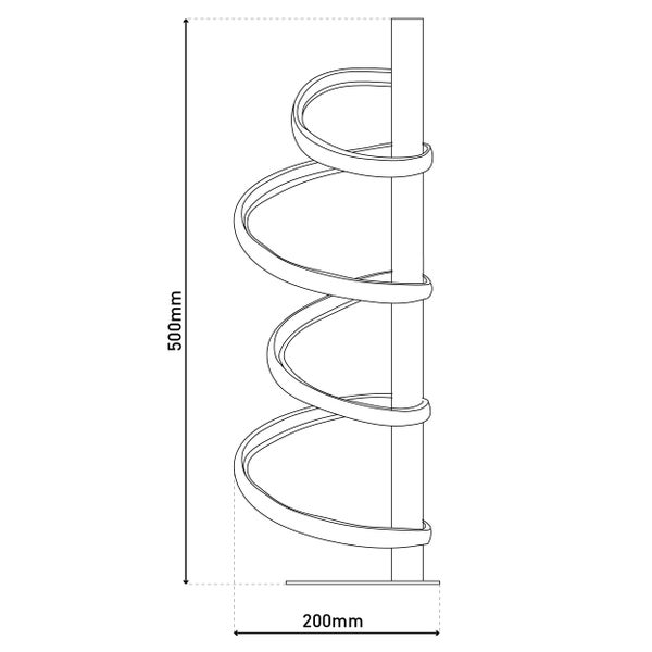 LED Tischleuchte BELLEZA, moderne Tischlampe aus Metall und Kunststoff in Schwarz, Gold und Weiß, mit fest verbauten LEDs, 50 cm hoch, Beleuchtung für Wohnzimmer, Esszimmer, Schlafzimmer oder Büro.