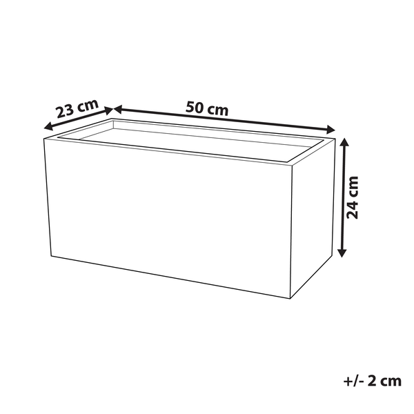 Blumenkübel MYRA Keramik 50 cm Grau