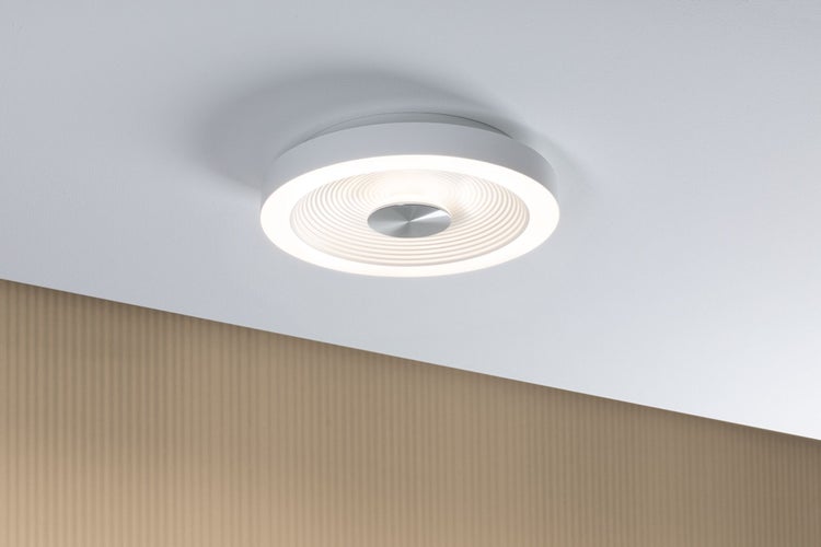 LED Deckenleuchte Volea IP44 3000K 470lm / 1650lm 230V 3,5W / 13W dimmbar Weiß, Silber