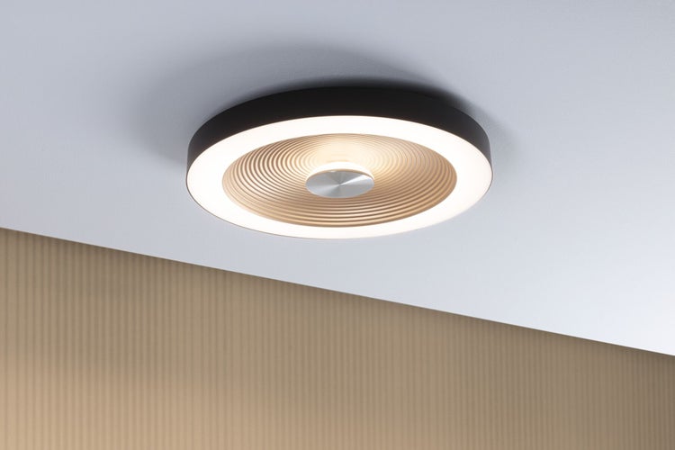 LED Deckenleuchte Volea IP44 3000K 500lm / 2400lm 230V 4W / 18,5W dimmbar Schwarz, Gold