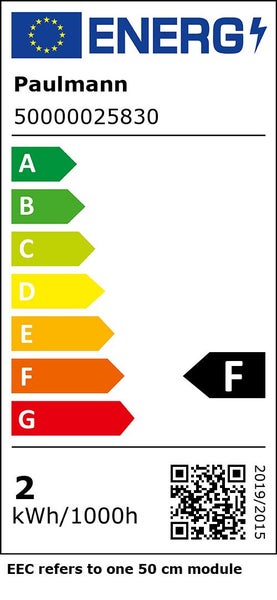 Paulmann Silver Strip LED-Streifen, 5 Meter, warmweißes Licht mit 3000 Kelvin, Schutzart IP20, inklusive Verpackung mit Paulmann Logo.