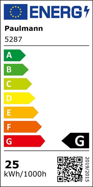 Paulmann Energielabel mit Energieeffizienzklasse G