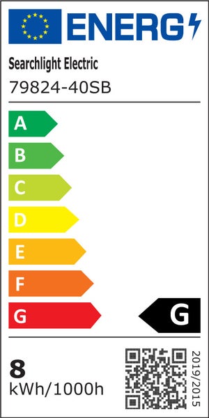Energielabel von Searchlight Electric mit der Energieeffizienzklasse G