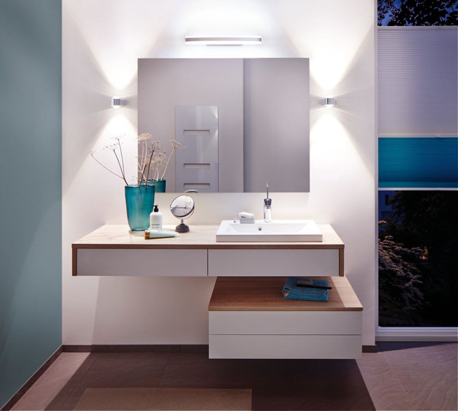 Selection Bathroom LED Spiegelleuchte Kuma IP44 3000K 660lm 230V 9W Chrom, Weiß