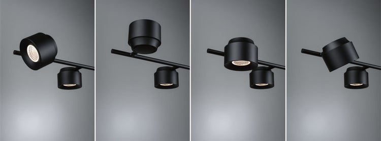 LED Pendelleuchte 3-Step-Dim Puric Pane Effect Effect 2700K 600lm / 400lm 6x6,5W / 4,5W Schwarz dimmbar