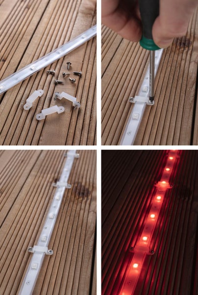 SimpLED LED Strip Outdoor Komplettset 3m beschichtet IP65 8,5W 39lm/m 24 LEDs/m RGB