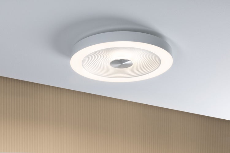 LED Deckenleuchte Volea IP44 3000K 500lm / 2400lm 230V 4W / 18,5W dimmbar Weiß, Silber