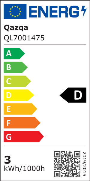 EU Energieeffizienzlabel für Qazqa QL7001475 mit Energieeffizienzklasse D