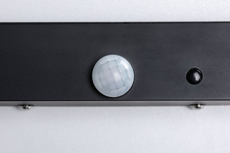 LED Außenpanel Board Dämmerungsgesteuerter Bewegungsmelder (IR) IP44 eckig 250x40mm 3000K 10W 900lm 230V Anthrazit Aluminium