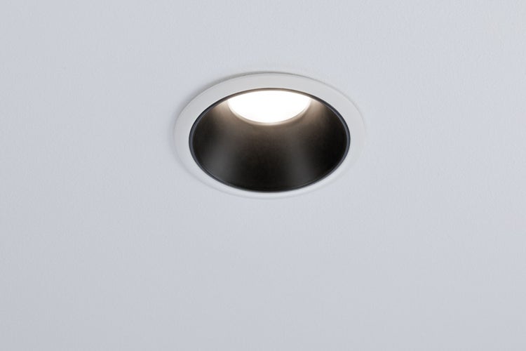 LED Einbauleuchte 3-Step-Dim Cole Coin 6er-Set IP44 rund 88mm Coin 6x6W 6x470lm 230V dimmbar 2700K Weiß, Schwarz matt