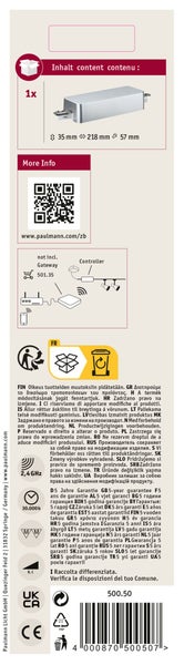 URail Schienenspot Smart Home Zigbee 3.0 Barelli Starterset GU10 max. 3x10W dimmbar 230V Chrom matt/Chrom Smart Home Zigbee