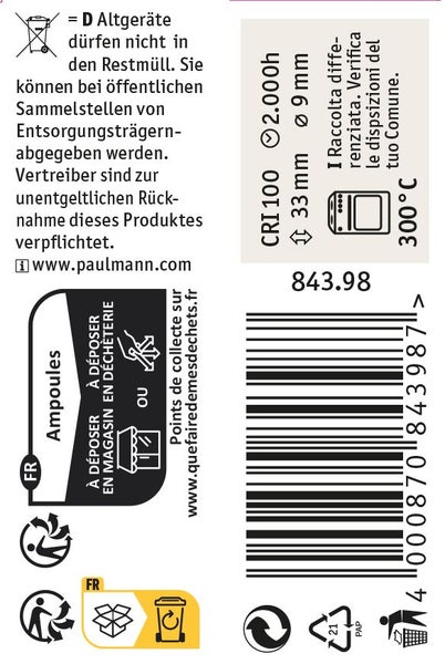 Set Halogen Stiftsockel Backofen G4 G4 12V 3x100lm 3x10W 2700K dimmbar Klar