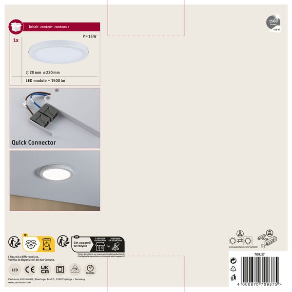 Wählbare Lichtfarbe vor der Installation mit dem White Select Schalter.