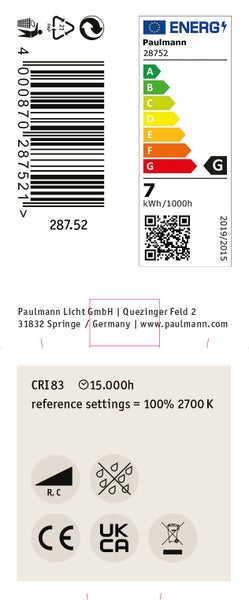 Set Standard 230V LED Reflektor GU10 3er-Set 3x460lm 3x7W 2700K dimmbar Weiß matt