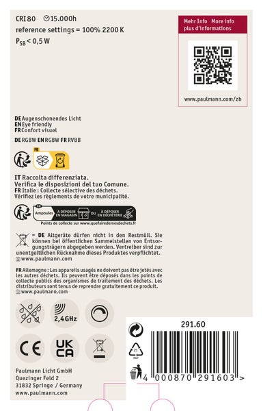 Zigbee Logo mit farbiger Glühbirne