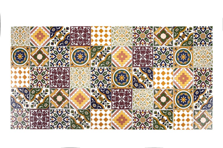 Fliesen mit verschiedenen Mustern