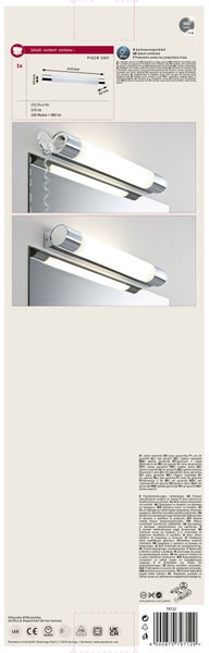 LED Spiegelleuchte Orgon mit integrierter Steckdose