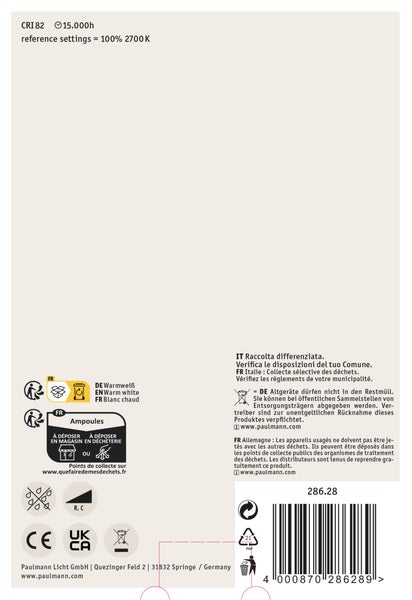 LED Einbauleuchten Set mit drei LED Modulen, dimmbar, IP23 Spritzwasserschutz, für die Deckenmontage, 2700 Kelvin, 550 Lumen.