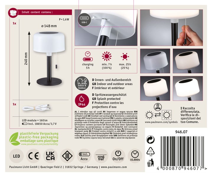 Paulmann Tharin Wandleuchte und Verpackung