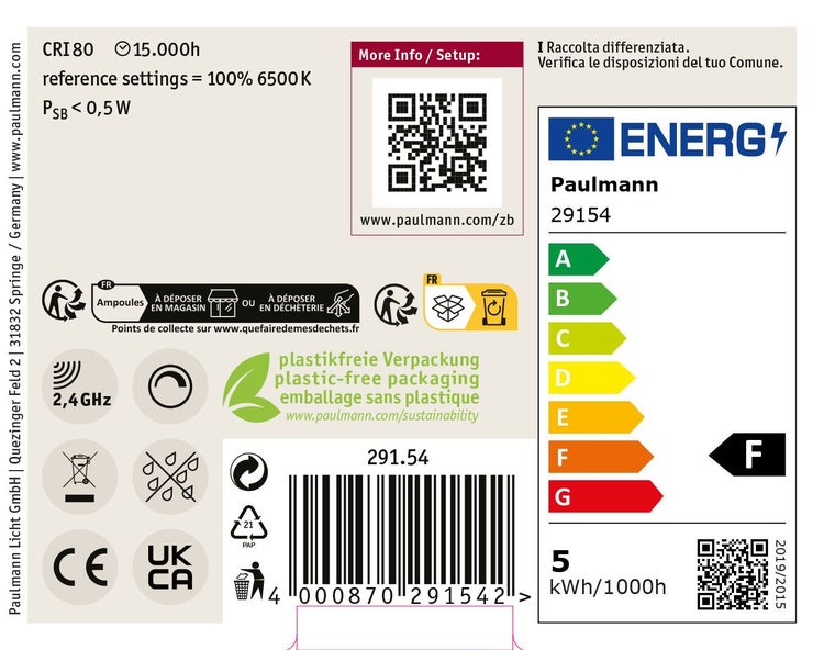 Drei farbige Zigbee Leuchtmittel