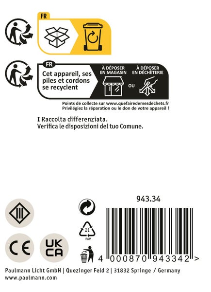 Schwarze Wandleuchte mit Zigbee Logo