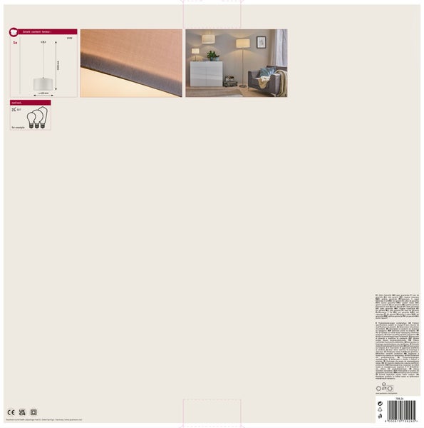 Zwei flache, runde Pendelleuchten Hildor mit minimalistischem Design zur modernen Innenbeleuchtung in einem Wohnraum.