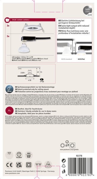 CorDuo 3-Stufen-Dimmeraktor Installationsanleitung mit den Schritten Öffnen, Einsetzen und Schließen