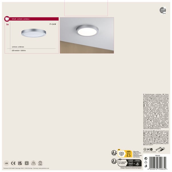 Runde LED Deckenleuchte mit 24 Watt und 3200 Lumen Durchmesser 300 Millimeter