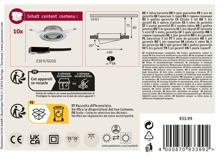 Grafik zur Anleitung für die ideale Lichtinszenierung mit Kugel Leuchte sowie Auswahloptionen für Kabel und Transformator.