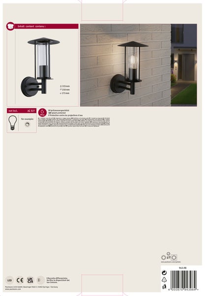 Kubusleuchte mit Kabel