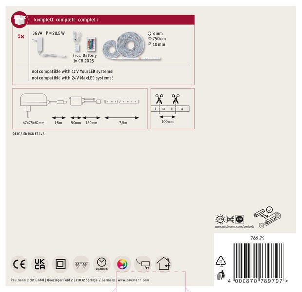 LED-Streifen aufgerollt