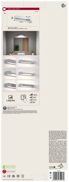 Runde LED Einbauleuchte mit auswechselbarem LED Coin, dimmbar, warmweißes Licht 3000 Kelvin, 430 Lumen, kompatibel mit Zigbee Steuerung.