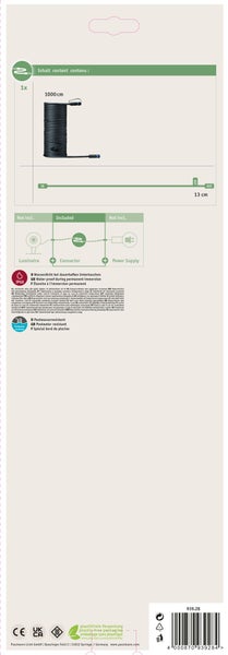 Set aus fünf Einbauleuchten mit Zigbee Steuerung, Netzteil, Verteiler und Zubehör für die Gartenbeleuchtung