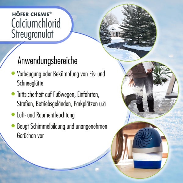Höfer Chemie Calciumchlorid Streugranulat im 4 Kilogramm Eimer