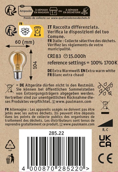 Vergleich zweier LED Leuchtmittel mit GU10 Sockel und unterschiedlichen Einbautiefen von 54 Millimeter und 37 Millimeter für Einbauspots.