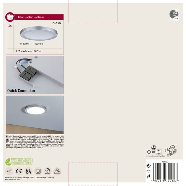 Paulmann Nova LED Einbaustrahler Set mit drei Leuchten und Verpackung