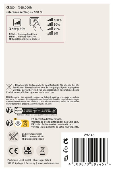 Rustic Shine Standard 230V LED Globe E27 Filament in I-Form 300lm 4,2W 1800K dimmbar Gold