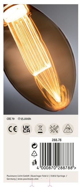 Paulmann LED Lampe E27 3,5 Watt 160 Lumen extra warmweiß 1800 Kelvin Tropfenform mit Verpackung