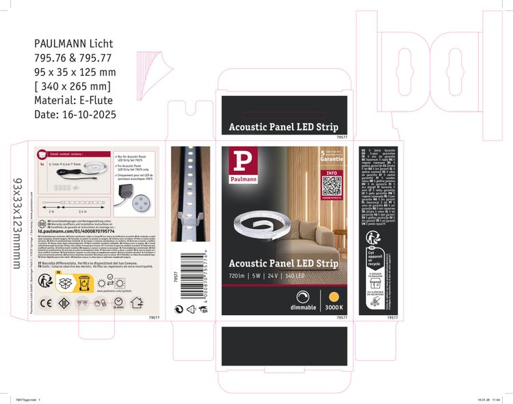 Moderne Küche mit MaxLED 500 LED Band Basis Set zur Unterbau- und Akzentbeleuchtung von Arbeitsflächen und Möbeln.