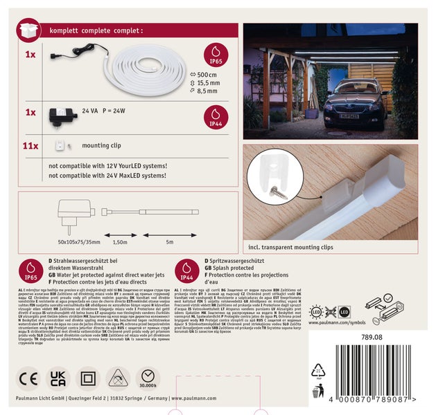 LED Bilderleuchte Adelia zur Beleuchtung eines Bildes an der Wand in einem Wohnraum.