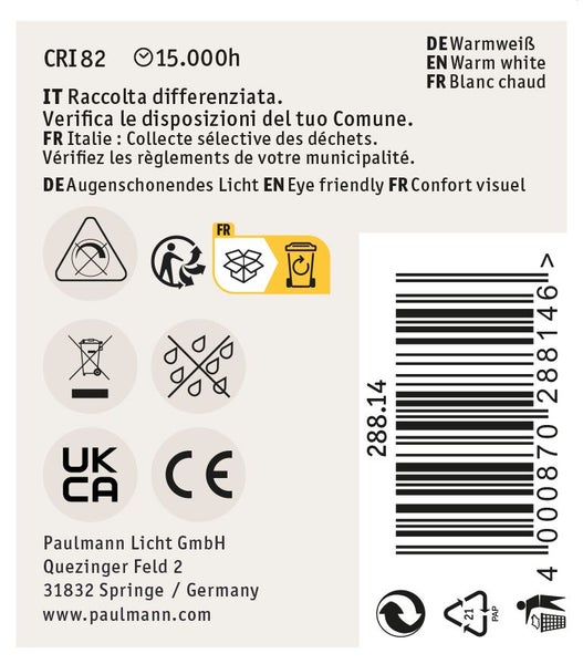 Paulmann LED Stablampen Leuchtmittel R7s 13 Watt 1521 Lumen warmweiß dimmbar mit Verpackung