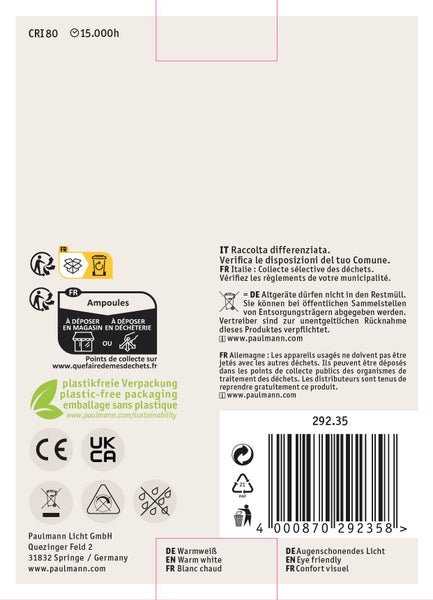 Standard 230V LED Reflektor GU10 5er-Set 5x460lm 5x4,9W 2700K Weißaluminium