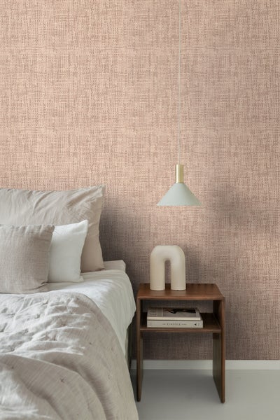 Origin Wallcoverings Tapete Leinen-Optik Terrakotta - 50 x 900 cm - 348053