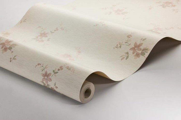 Borastapeter Tapete Blumen Beige - 53 cm x 10.05 m - 660942