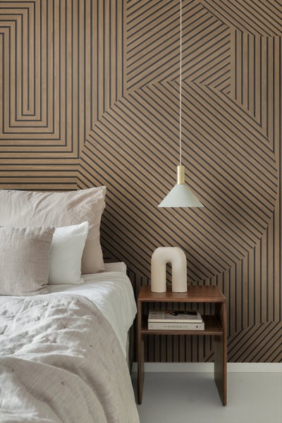 Origin Wallcoverings Fototapete 3D Holzoptik Braun - 300 x 279 cm - 357314