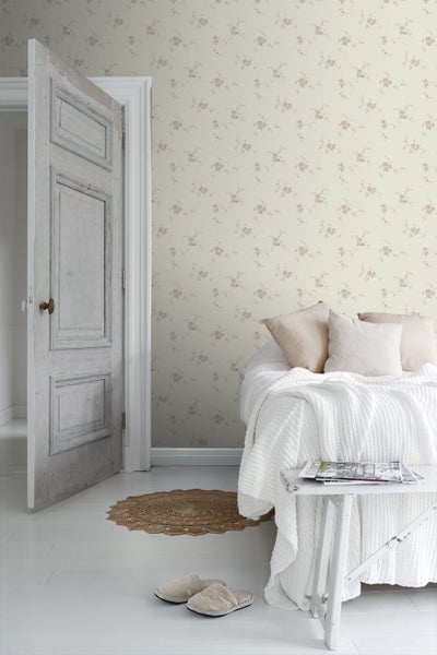Borastapeter Tapete Blumen Beige - 53 cm x 10.05 m - 660942